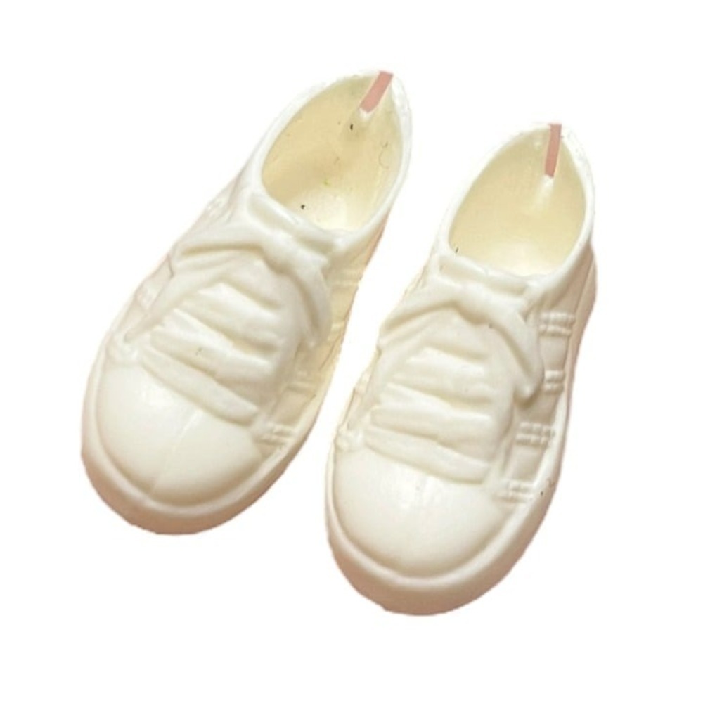 Vintage Barbie Doll Shoes White Tennis Shoes Sneakers Doll Accessory Clothing